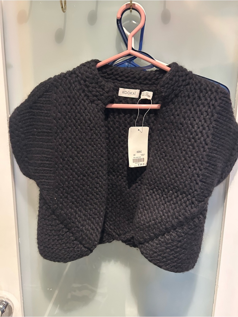 Kookai women’s Black Chunky Knit Bolero size small